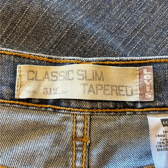 Levi's 512 @2004 Classic Tapered Med-Wash Blue Denim Jeans 30 x 31- 12 Long (1) - Picture 4 of 6
